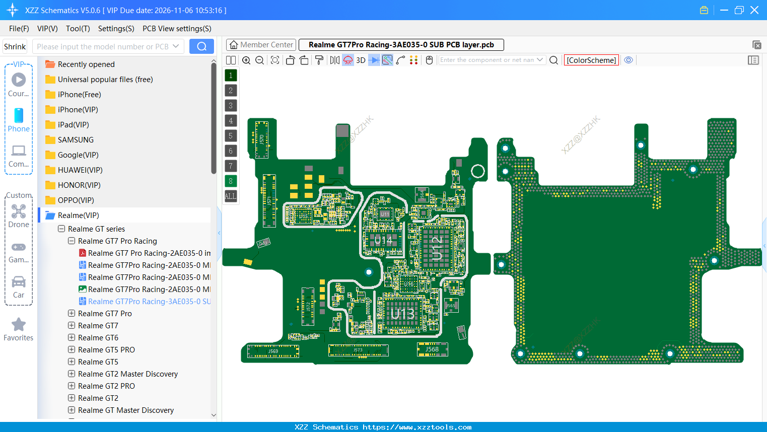 Realme GT7Pro Racing-3AE035-0 SUB PCB Layer